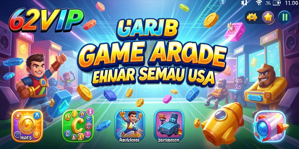 Screenshot utama 62VIP menampilkan gameplay arcade yang seru.