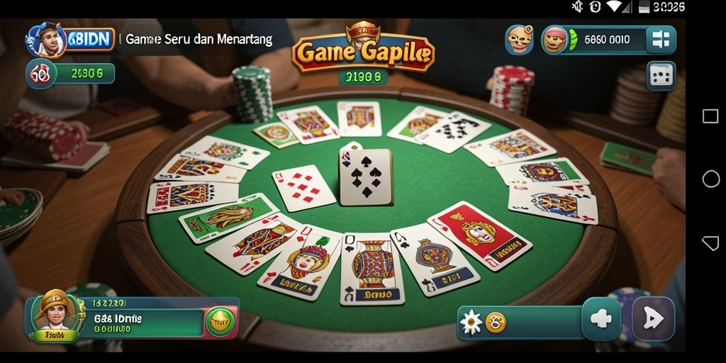 Screenshot gameplay Gaple yang menegangkan di 68IDN.