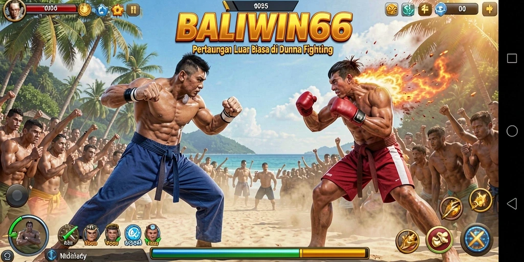 Screenshot gameplay BALIWIN66 menampilkan aksi pertarungan yang mendebarkan.
