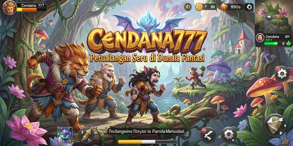 Screenshot gameplay CENDANA777 menampilkan petualangan menakjubkan di dunia fantasi.