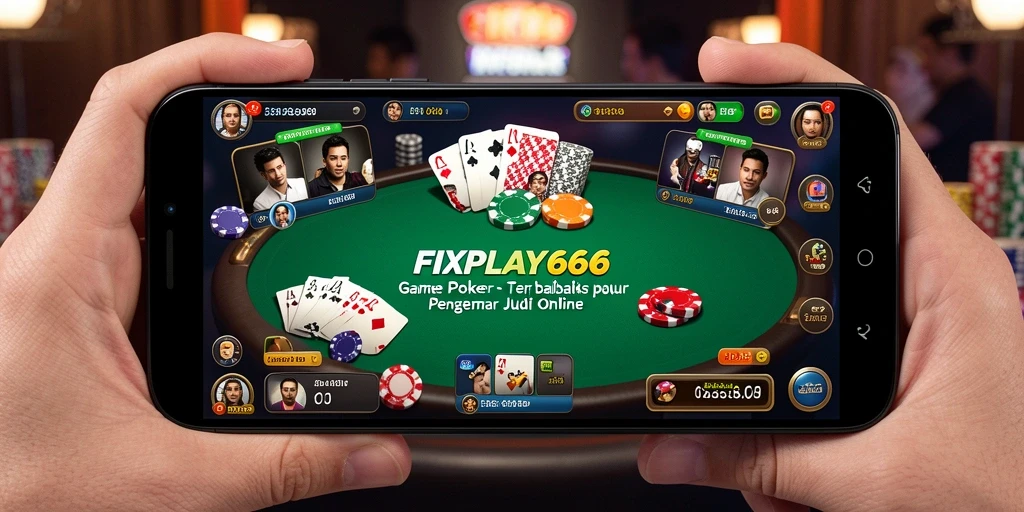 Screenshot utama FIXPLAY666 menampilkan aksi seru dalam permainan Poker.