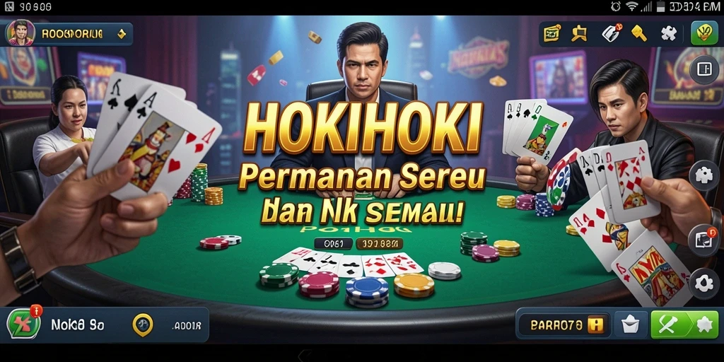 Tampilan gameplay HOKIHOKI yang seru dan mendebarkan.