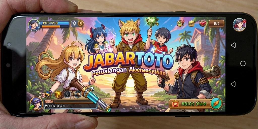 Tampilan gameplay JABARTOTO dengan karakter Anime yang memukau.