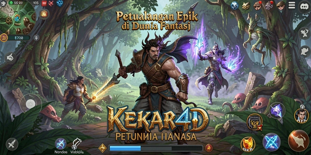 Tampilan gameplay <strong>KEKAR4D</strong> yang menampilkan pertempuran seru dan karakter unik.