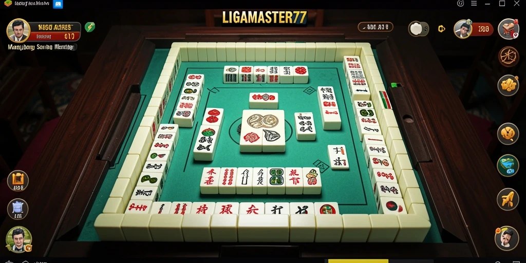 Tampilan gameplay Mahjong yang seru dan menantang di LIGAMASTER77.