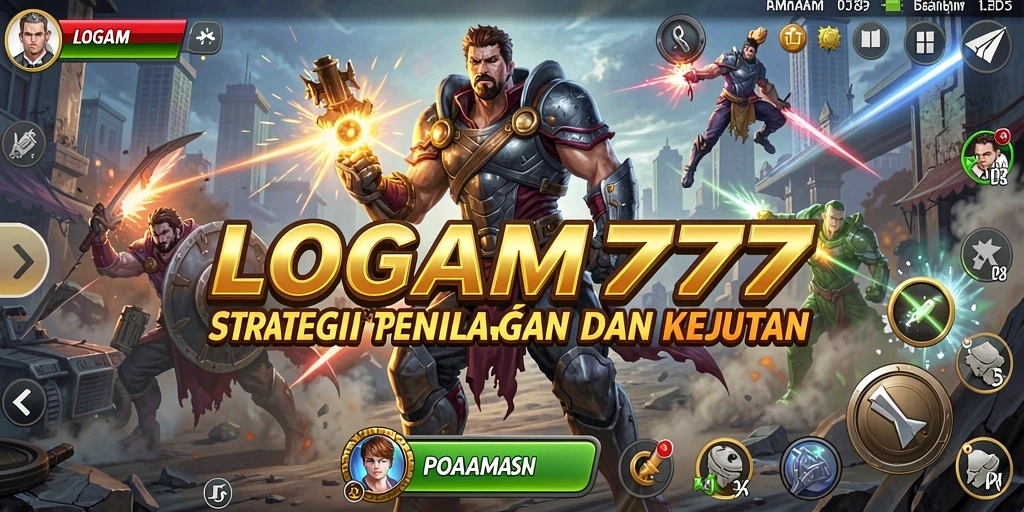 Gameplay LOGAM777 yang menarik dan penuh aksi strategi.
