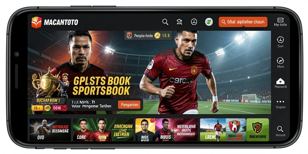 Tampilan gameplay Sportsbook yang menarik dan interaktif di MACANTOTO.