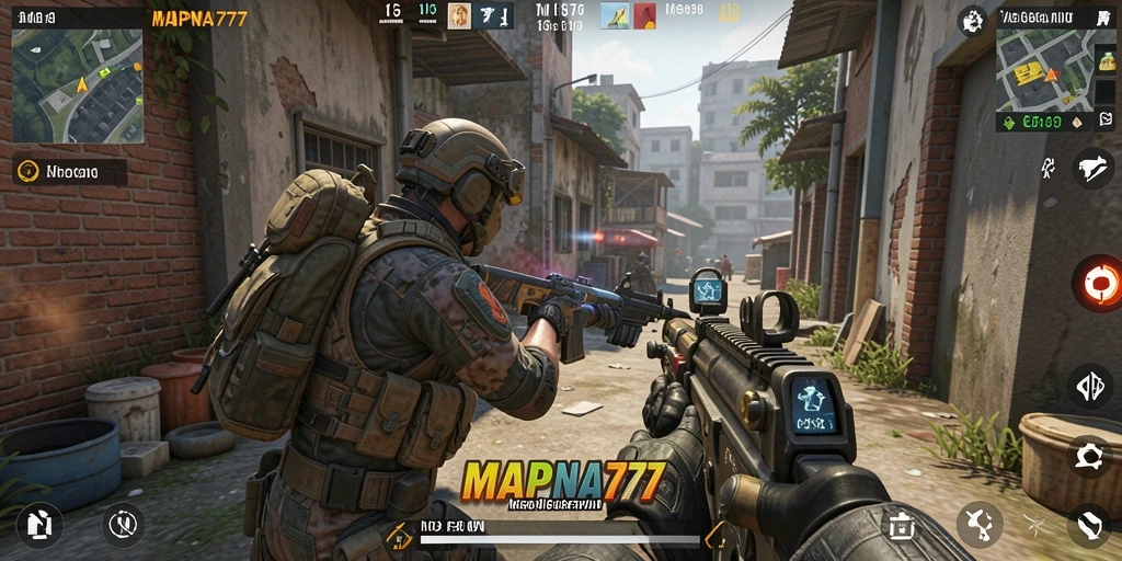 Tampilan gameplay seru di MAPNA777 dengan aksi tembak-menembak mendebarkan.