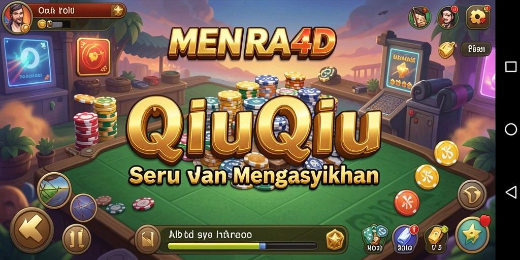 Tangkapan layar MENARA4D menampilkan pengalaman bermain QiuQiu yang seru.