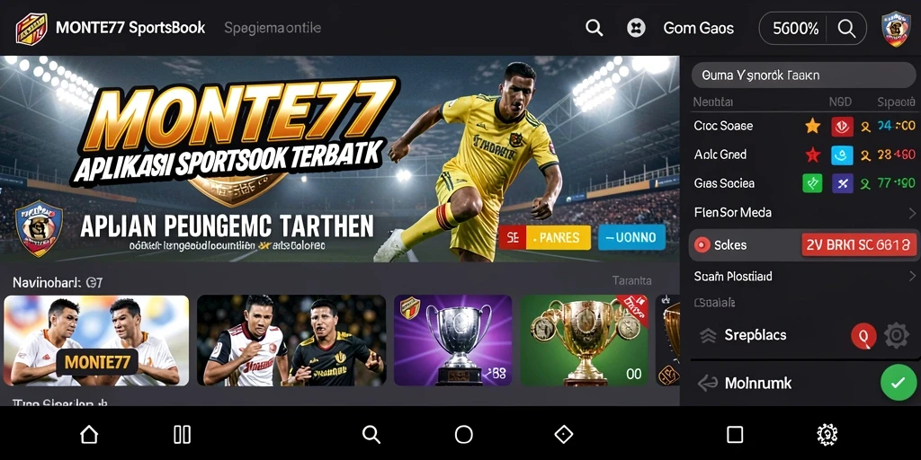 Tampilan menarik dari gameplay Sportsbook di MONTE77.