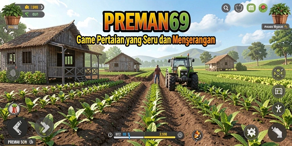 Tampilan gameplay <strong>PREMAN69</strong> yang menarik dalam dunia pertanian.