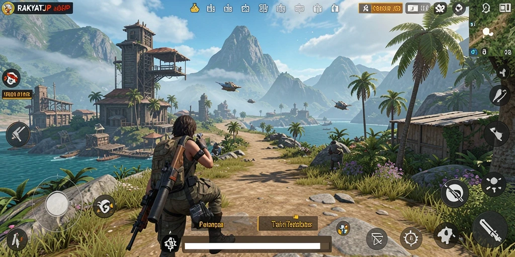 Tampilan gameplay <strong>RAKYATJP</strong> yang memukau di dunia terbuka.