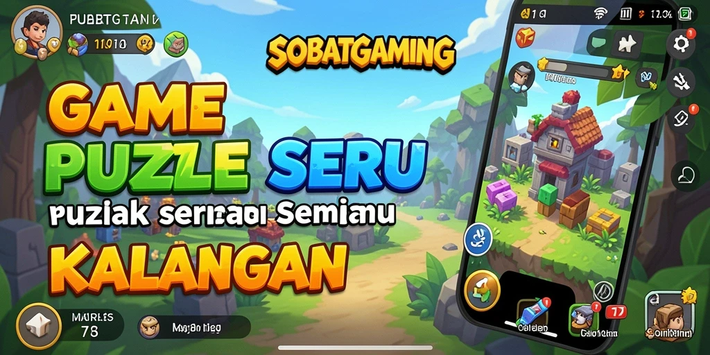 Screenshot gameplay SOBATGAMING menampilkan tantangan Puzzle yang menarik.