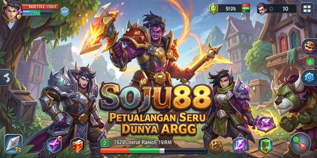 Tampilan gameplay seru dan penuh aksi dari SOJU88.
