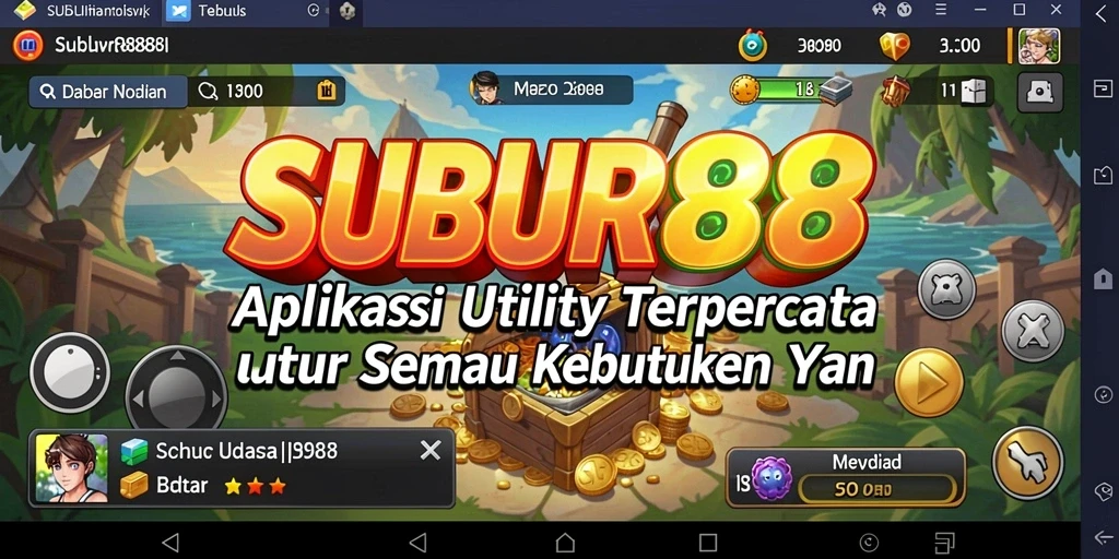 Screenshot SUBUR88 menunjukkan kemudahan penggunaan aplikasi Utility.